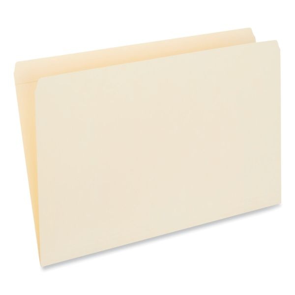 Universal Double-Ply Top Tab Manila File Folders, Straight Tabs, Legal Size, 0.75" Expansion, Manila, 100/Box