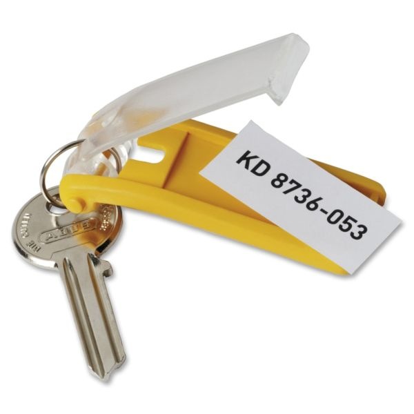 Durable Label Window Key Tags, Pack Of 24, Assorted Colors