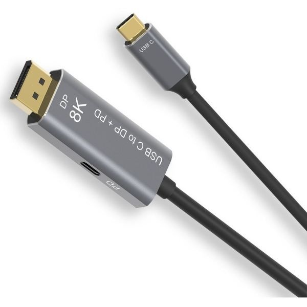 4Xem 8K/4K 2M Usb-C To Displayport Cable With Power Delivery
