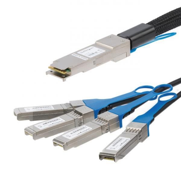 Msa Uncoded Compatible 3M Qsfp+ To 4X Sfp+ Direct Attach Breakout Cable - 40Gbe - Qsfp+ To 4X Sfp+ Copper Dac 40 Gbps Low Power