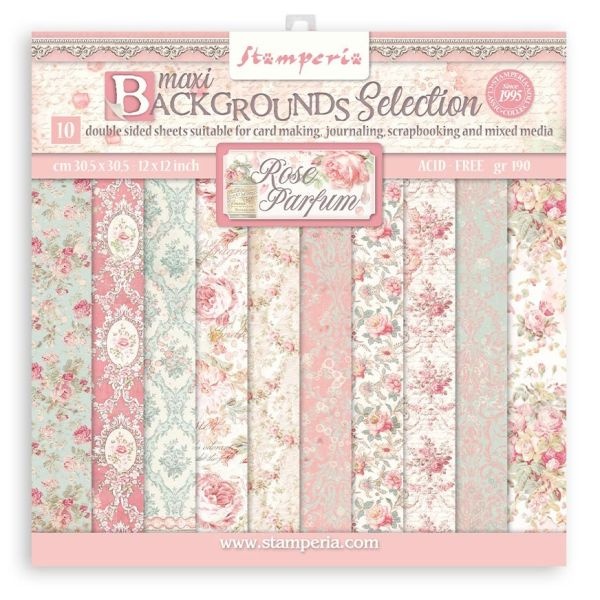 Stamperia Backgrounds Double-Sided Paper Pad 12"X12" 10/Pkg