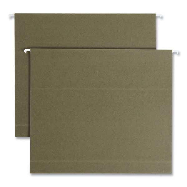 Smead Box Bottom Hanging File Folders, 2" Capacity, Letter Size, Standard Green, 25/Box