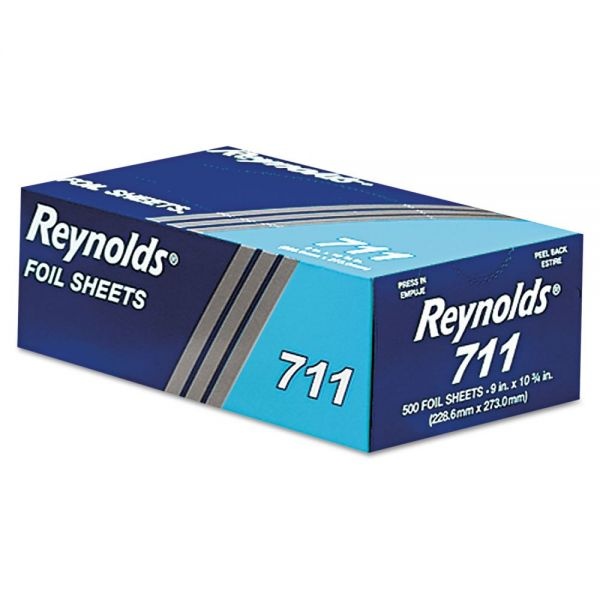 Reynolds Wrap Pop-Up Interfolded Aluminum Foil Sheets, 9 X 10.75, Silver, 500/Box, 6 Boxes/Carton