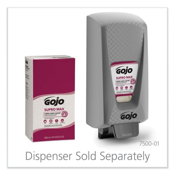 Gojo Supro Max Hand Cleaner, Cherry, 5,000 Ml Refill, 2/Carton