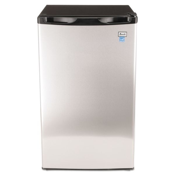Avanti 4.4 Cu Ft Refrigerator, Black/Stainless Steel