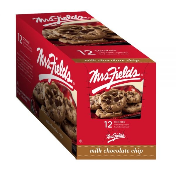 Mrs. Fields Gourmet Chocolate Chip Cookies, 2.1 Oz, Box Of 12