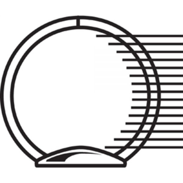 Samsill Speedy Spine 3-Ring View Binder, 1" Capacity, Round Ring, White