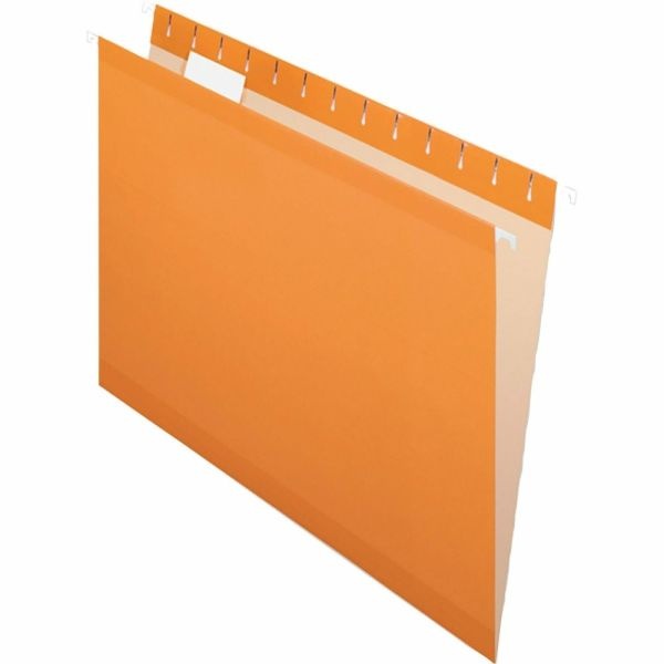 Pendaflex Premium Reinforced Color Hanging Folders, Letter Size, Orange, Pack Of 25