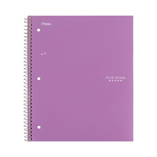 Five Star Wirebound Notebook, 1-Subject, Wide/Legal Rule, Assorted ...