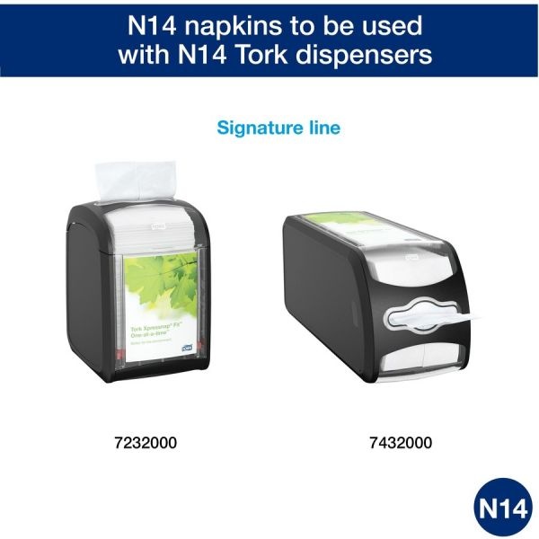 Tork Xpressnap Fit Interfold Dispenser Napkins, 1-Ply, 6.5 X 8.39, Natural, 240/Pack, 36 Packs/Carton