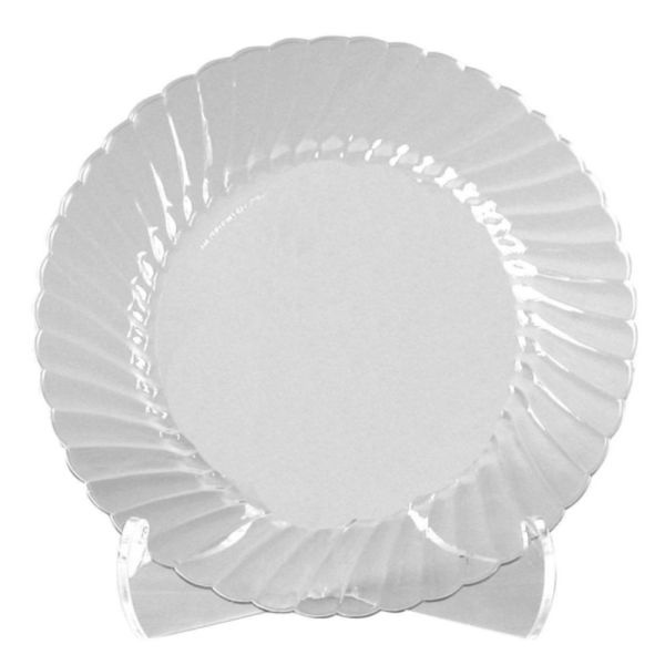 Classicware Clear Plastic Plates, 9", Pack Of 180