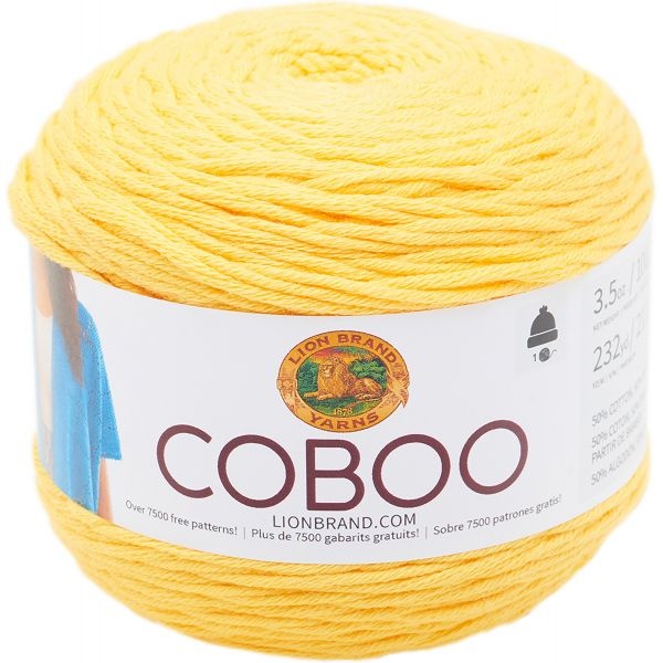 Lion Brand Coboo Yarn - Yellow