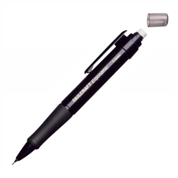 Skilcraft Ergonomic Mechanical Pencils, 0.5 Mm, Black Barrel, Pack Of 6 (Abilityone 7520-01-451-2271)