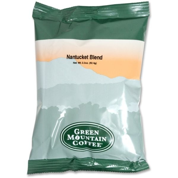 Green Mountain Ground Coffee Fraction Packs, Nantucket Blend, Medium Roast, 2.2 Oz, 50 Packets