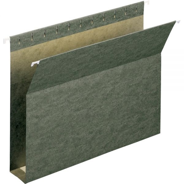Smead Box Bottom Hanging File Folders, 2" Capacity, Letter Size, Standard Green, 25/Box