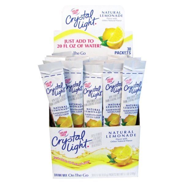 Crystal Light On The Go Mix Sticks, Lemon, Box Of 30 Packets