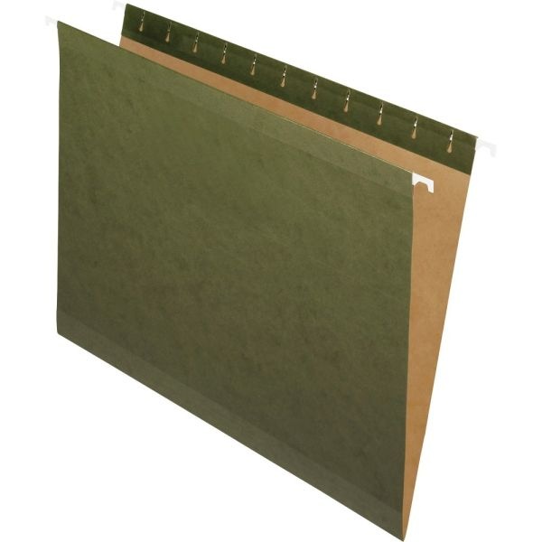 Pendaflex Premium Reinforced Hanging Folders, No Tabs, Letter Size, Standard Green, Pack Of 25