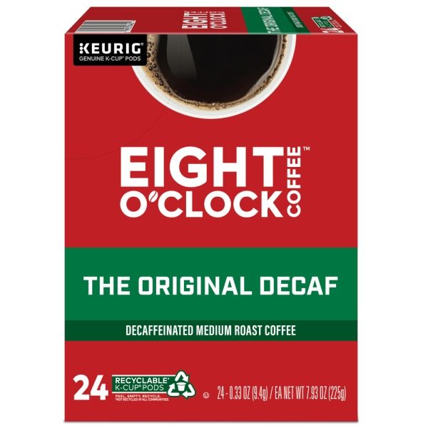 Eight O'clock Original Decaf Coffee K-Cups, Medium Roast, 24/Box