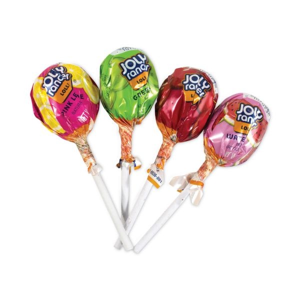Jolly Rancher Lollipops Assortment, Assorted Flavors, 0.6 Oz, 50/Carton