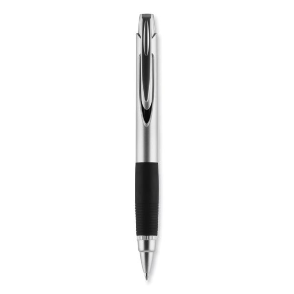 Uniball Jetstream Premier Roller Ball Pen, Retractable, Bold 1 Mm, Black Ink, Silver Barrel