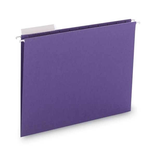 Smead Color Hanging Folders With 1/3 Cut Tabs, Letter Size, 1/3-Cut Tabs, Purple, 25/Box
