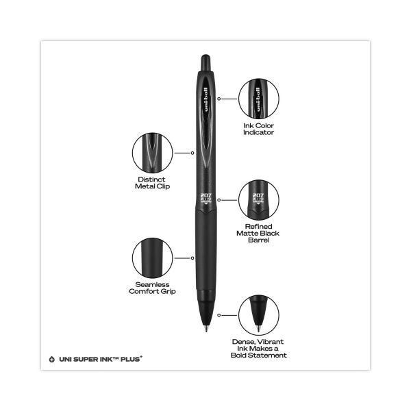 Paper Mate® InkJoy® Gel Pens, Medium Point, 0.7 mm, Black Barrel, Black  Ink, Pack Of 12
