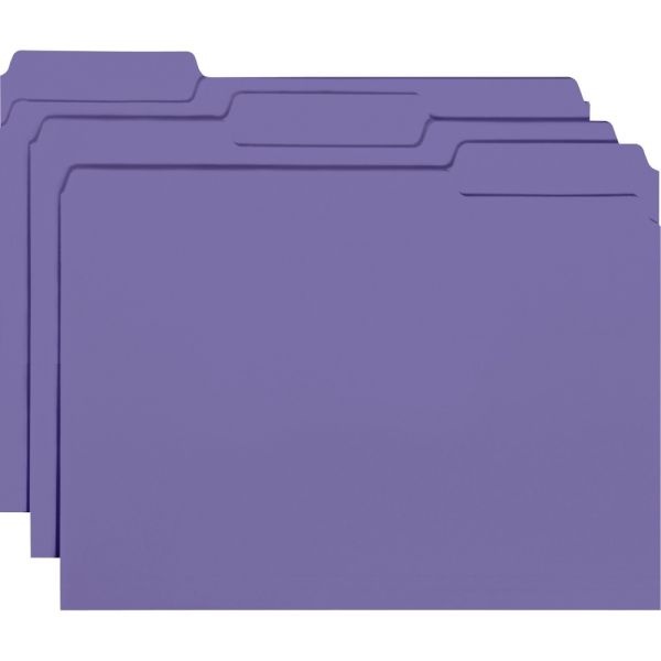 Smead Interior Folders, Letter Size, Purple, Box Of 100