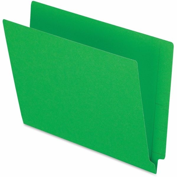 Pendaflex Color Straight-Cut End-Tab Folders, 8 1/2" X 11", Letter Size, Green, Pack Of 100