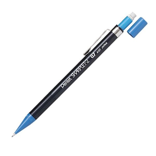Pentel Sharplet-2 Mechanical Pencil, 0.7 Mm, Hb (#2), Black Lead, Dark Blue Barrel