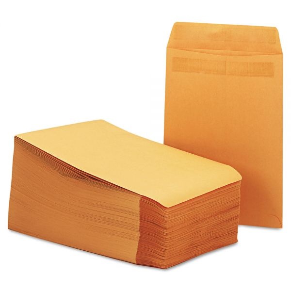 Universal Self-Stick Open End Catalog Envelope, #10 1/2, Square Flap, Self-Adhesive Closure, 9 X 12, Brown Kraft, 250/Box