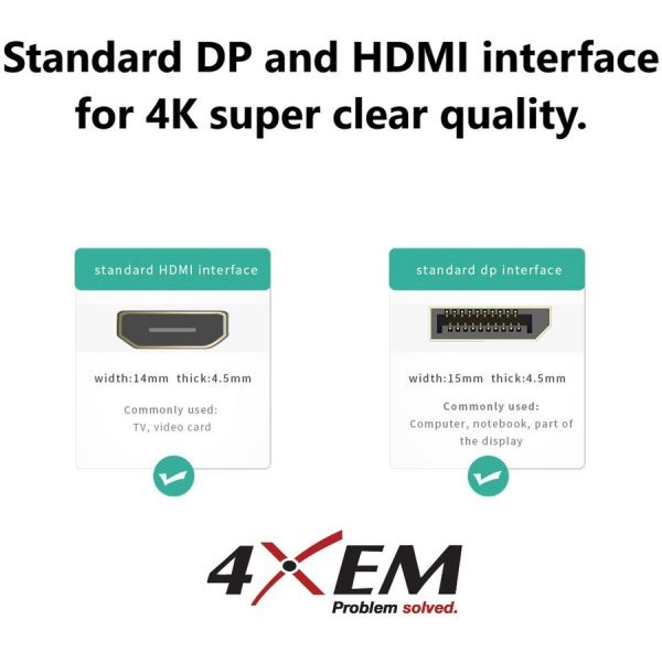 4Xem 4K Displayport To Hdmi Adapter