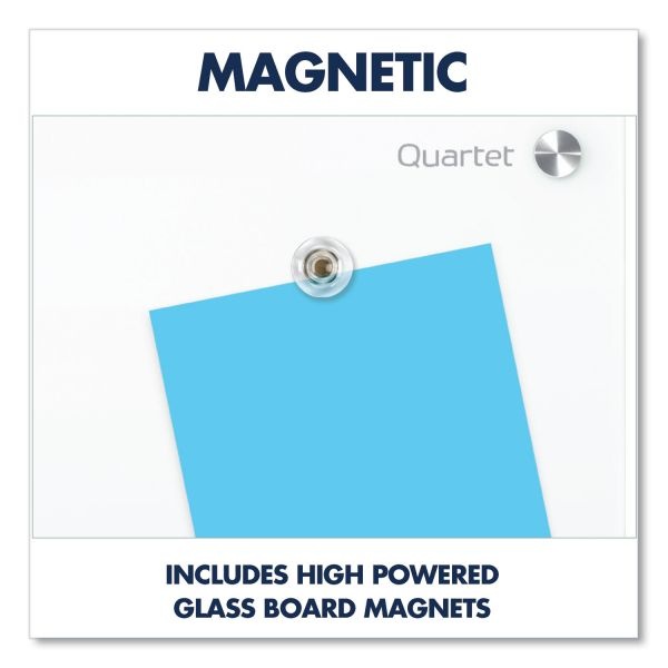 Quartet Brilliance Glass Dry-Erase Boards, 48 X 48, White Surface