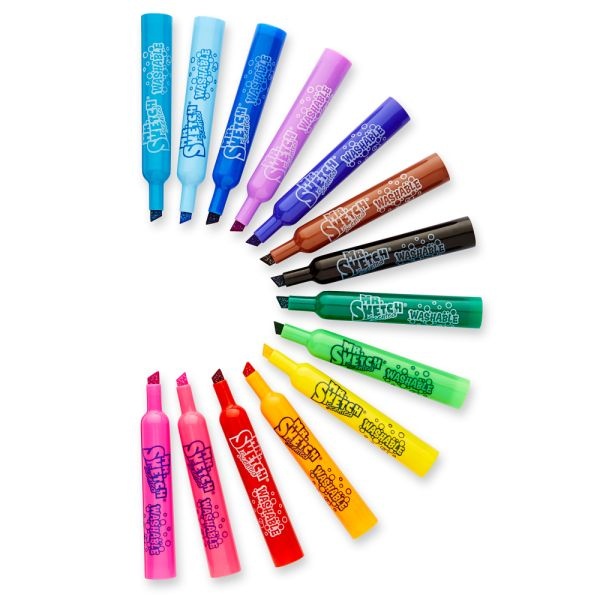Mr. Sketch Washable Markers, Broad Chisel Tip, Assorted Colors, 14/Set