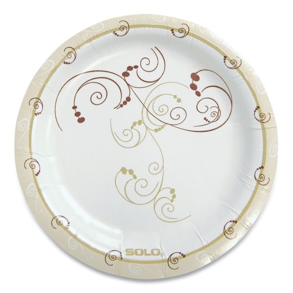 Symphony Paper Dinnerware, Mediumweight Plate, 6" Dia, Tan, 125/Pack