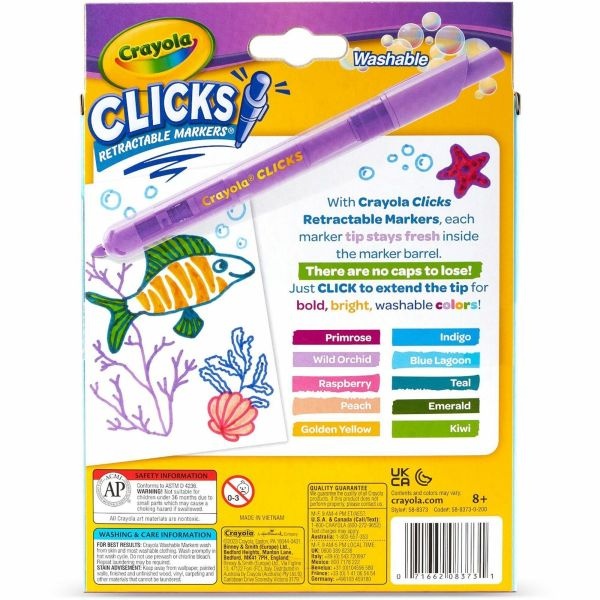 Super Clicks Retractable Markers, Assorted Bullet Tip Sizes