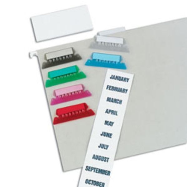 Pendaflex Hanging File Folder Plastic Tabs, Blue, Pack Of 25