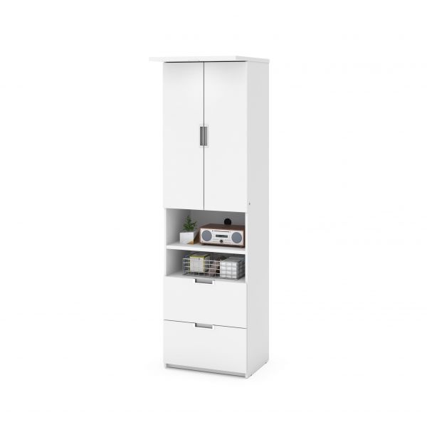 Bestar Lumina Storage Unit With Drawers & Doors In White