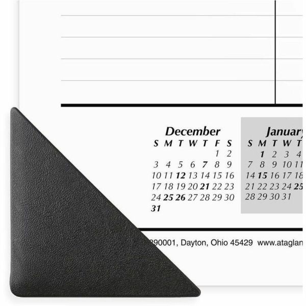 At-A-Glance Ruled Desk Pad, 24 X 19, White Sheets, Black Binding, Black Corners, 12-Month (Jan To Dec): 2024