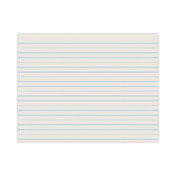 Pacon Skip-A-Line Ruled Newsprint Paper, 3/4" Two-Sided Long Rule, 8.5 X 11, 500/Pack
