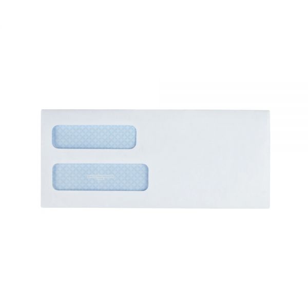Quality Park 2-Window Security Tinted Check Envelope, #10 (4 1/8 X 9 1/2), Gummed Seal, 500/Box