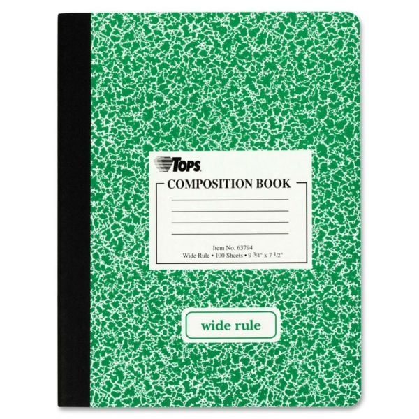 Tops Composition Book, 7-1/2" X 9-3/4", 100 Sheets