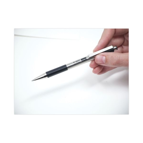 Zebra F-301 Ballpoint Pen, Retractable, Fine 0.7 Mm, Assorted Ink And Barrel Colors, 4/Pack