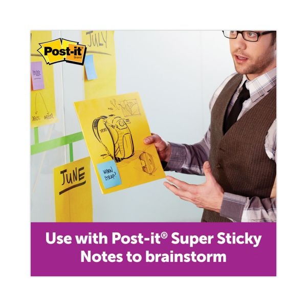 Post-It Super Sticky Big Notes, 11" X 11", Orange, 30 Sheets Per Pad