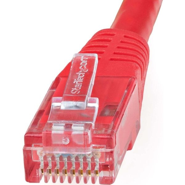 3Ft Cat6 Ethernet Cable - Red Molded Gigabit - 100W Poe Utp 650Mhz - Category 6 Patch Cord Ul Certified Wiring/Tia