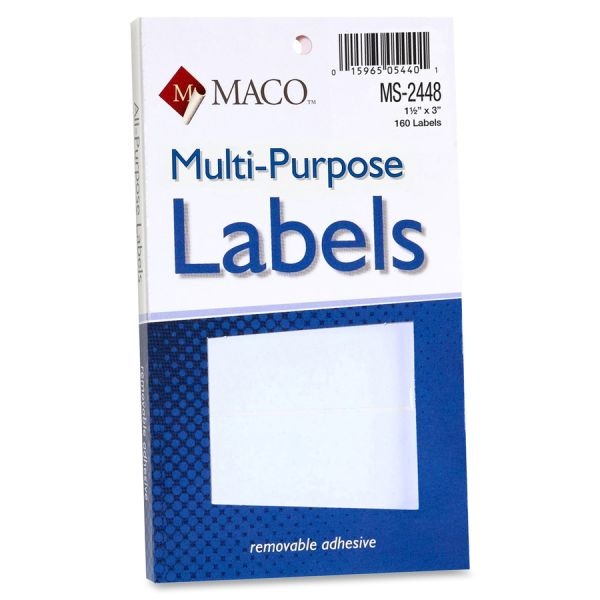 Maco White Multi-Purpose Labels