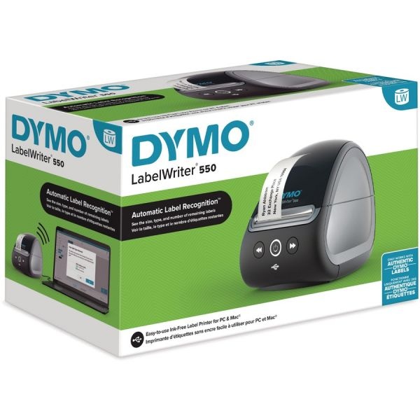 Dymo Labelwriter 550 Label Printer, 62 Labels/Min Print Speed, 5.34 X 8 ...