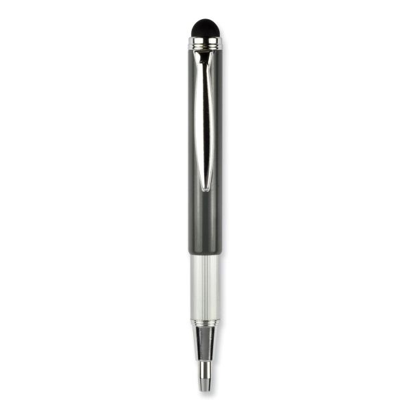 Zebra Styluspen Telescopic Ballpoint Pen/Stylus, Retractable, Medium 1 Mm, Black Ink, Blue/Gray Barrel, 2/Pack