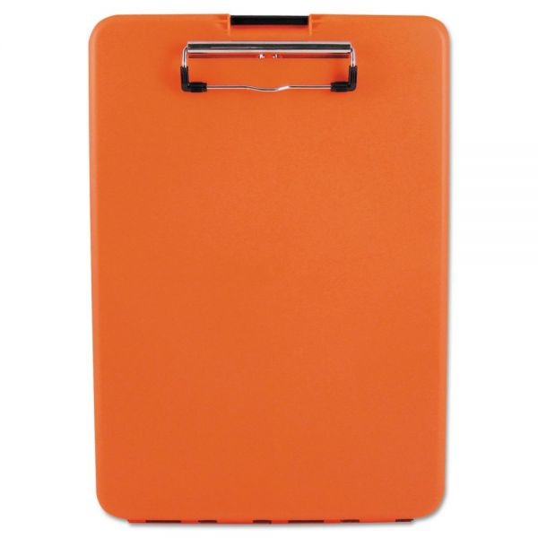 Saunders Slimmate Storage Clipboard, 0.5" Clip Capacity, Holds 8.5 X 11 Sheets, Hi-Vis Orange