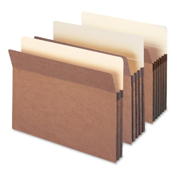 Smead Redrope Drop Front File Pockets, 1.75" Expansion, Letter Size, Redrope, 50/Box