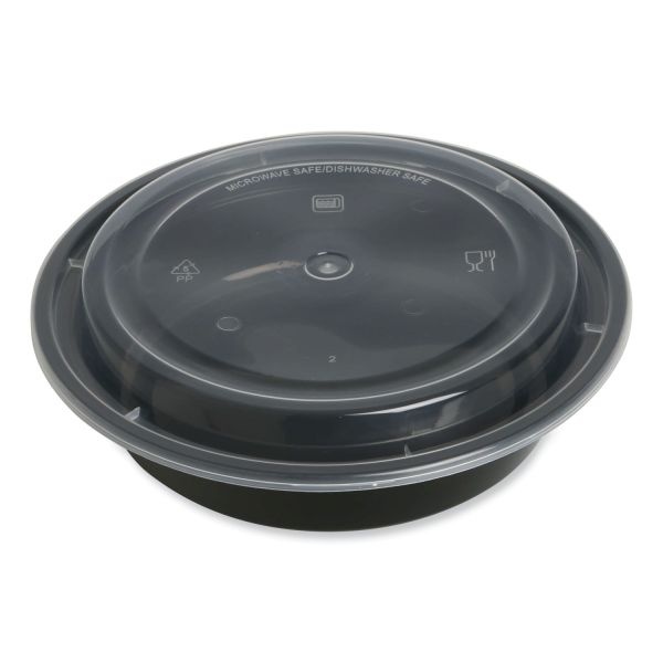 Pactiv EarthChoice Entree2Go Takeout Container, 24 oz, 8.66 x 5.75 x 1.97, Black, Plastic, 300/Carton